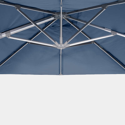 Parasol déporté anti-vent Mistral 3x3m structure gris clair