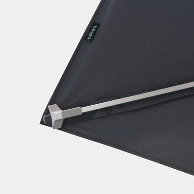 Parasol déporté anti-vent Mistral 3x3m structure gris clair