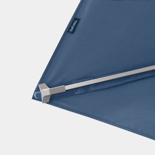 Parasol déporté anti-vent Mistral 3x4m structure gris clair