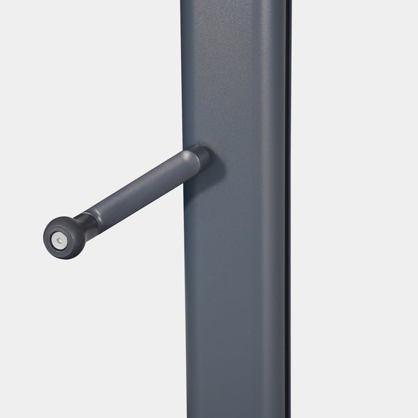 Parasol déporté anti-vent Mistral 3x3m structure gris anthracite