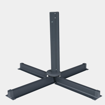 Parasol déporté anti-vent Mistral 3x3m structure gris anthracite