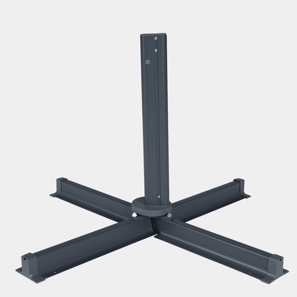 Parasol déporté anti-vent Mistral 3x4m structure gris anthracite