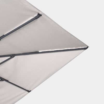 Parasol déporté anti-vent Mistral 3x3m structure gris anthracite