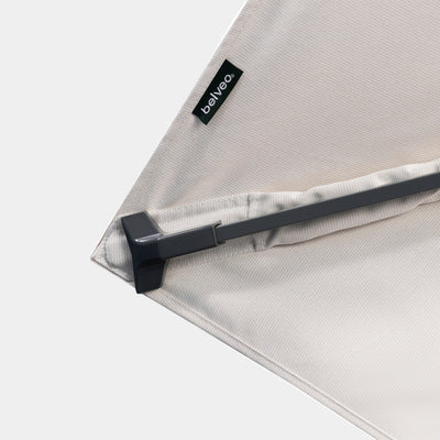 Parasol déporté anti-vent Mistral 3x3m structure gris anthracite