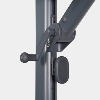 Parasol déporté anti-vent Mistral 3x3m structure gris anthracite