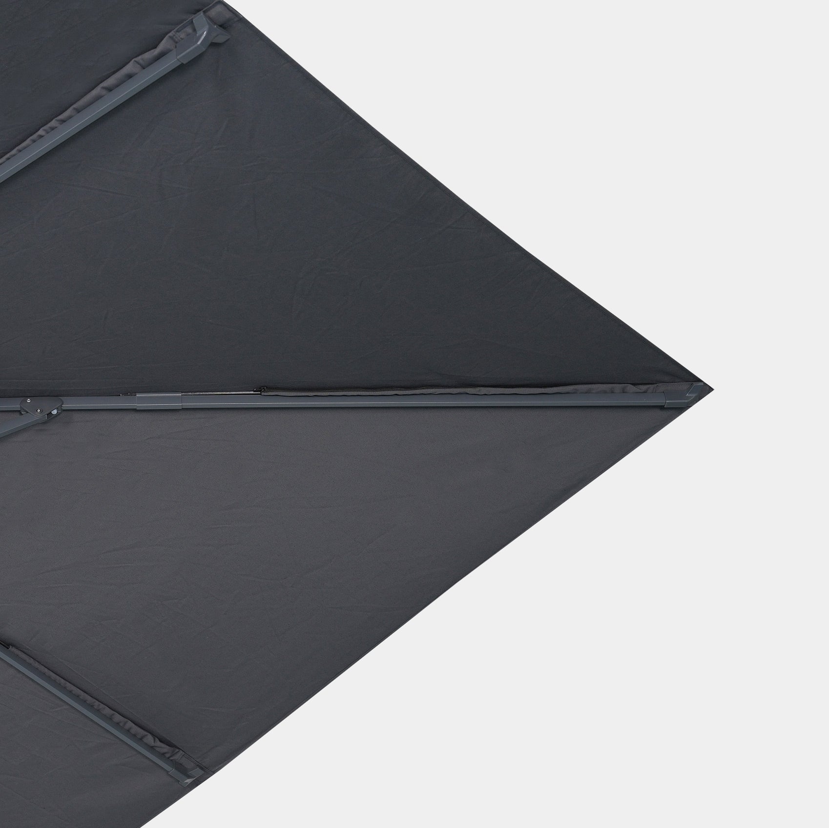 Parasol déporté anti-vent Mistral 3x3m structure gris anthracite