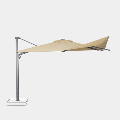 Parasol déporté anti-vent 3x3m reconditionné