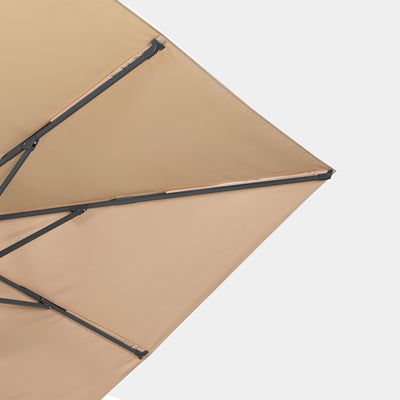 Parasol déporté anti-vent Mistral 3x4m structure gris anthracite