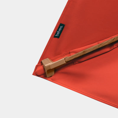 Mistral 3x3m cantilever parasol with wind-resistant wood-effect frame