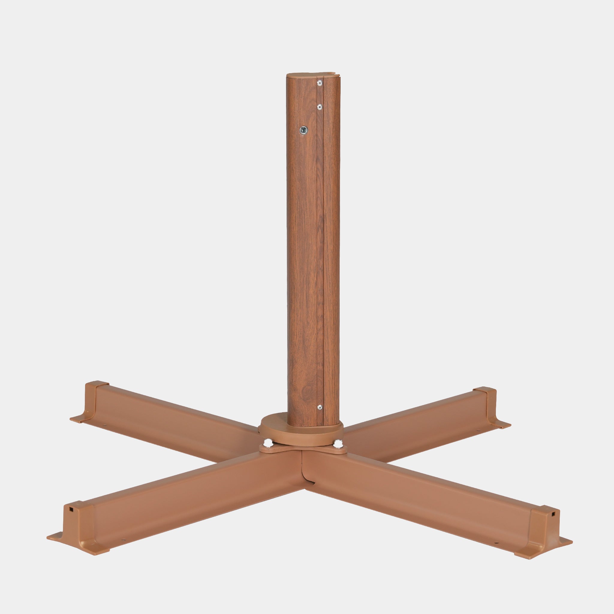 Parasol déporté anti-vent Mistral 3x3m structure effet bois