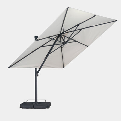 Parasol déporté anti-vent Mistral 3x3m structure gris anthracite