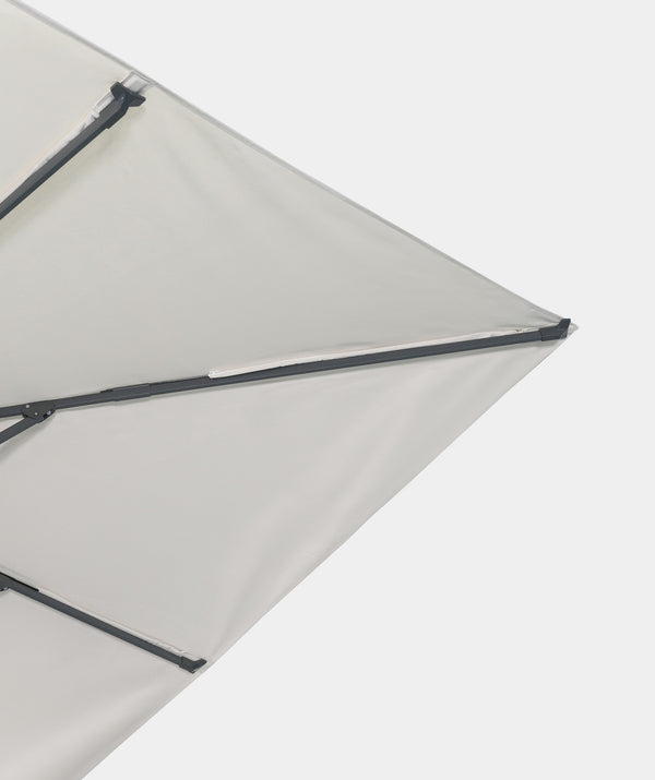 Parasol déporté anti-vent Mistral 3x3m structure gris anthracite