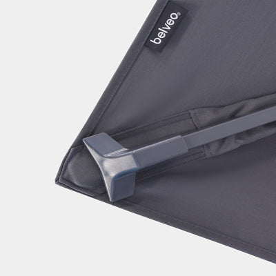 Parasol déporté anti-vent Mistral 3x3m structure gris anthracite