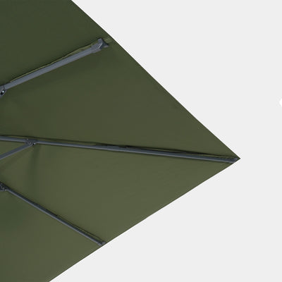 Parasol déporté anti-vent Mistral 3x3m structure gris anthracite
