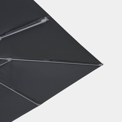 Parasol déporté anti-vent Mistral 3x3m structure gris clair