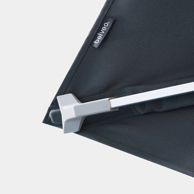 Parasol déporté anti-vent Mistral 3x3m structure gris clair