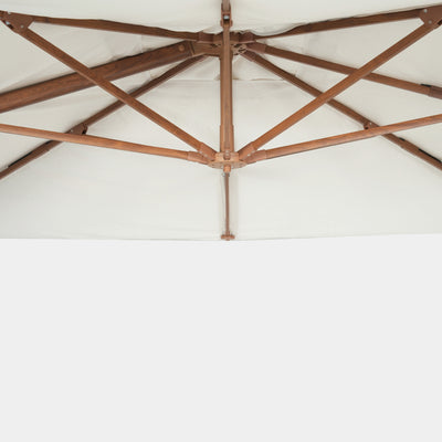 Mistral 3x3m cantilever parasol with wind-resistant wood-effect frame