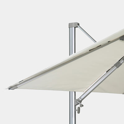 Parasol déporté anti-vent Mistral 3x4m structure gris clair