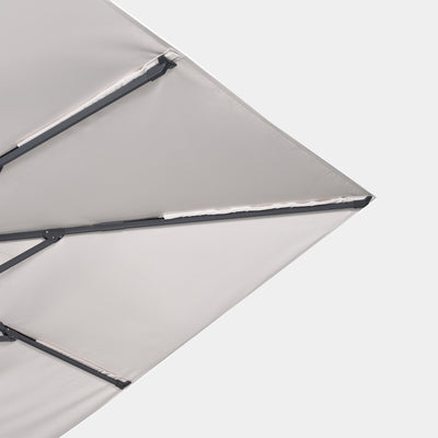 Parasol déporté anti-vent Mistral 3x4m structure gris anthracite