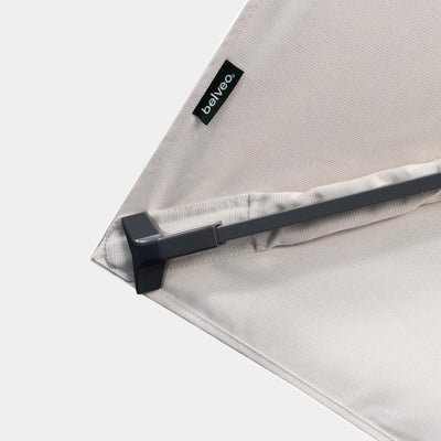 Parasol déporté anti-vent Mistral 3x4m structure gris anthracite