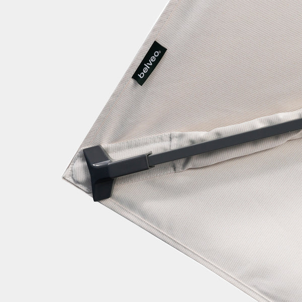 Parasol déporté anti-vent Mistral 3x4m structure gris anthracite