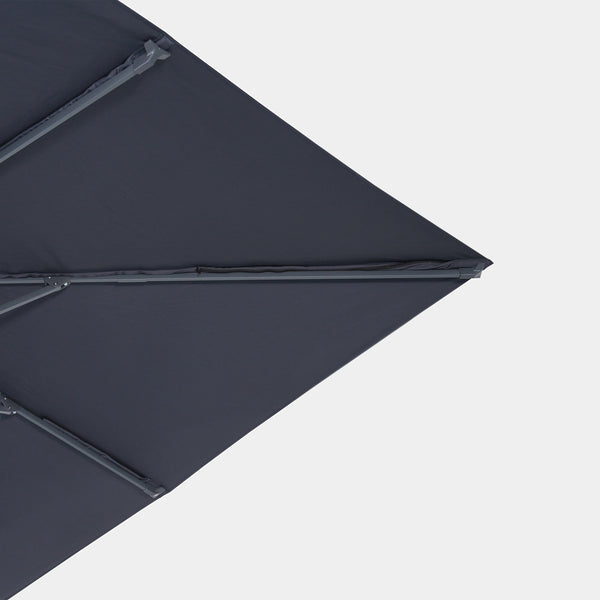 Parasol déporté anti-vent Mistral 3x4m structure gris anthracite