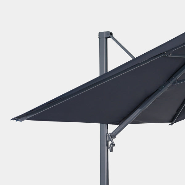 Parasol déporté anti-vent Mistral 3x4m structure gris anthracite