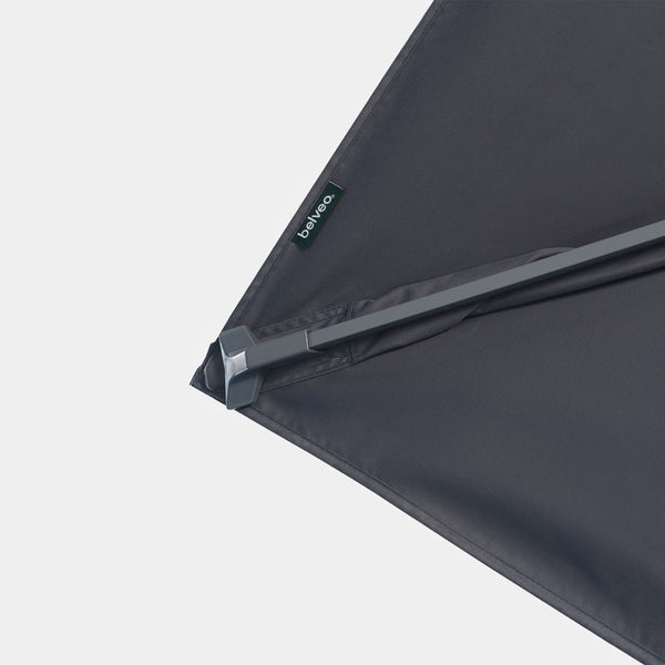 Parasol déporté anti-vent Mistral 3x4m structure gris anthracite