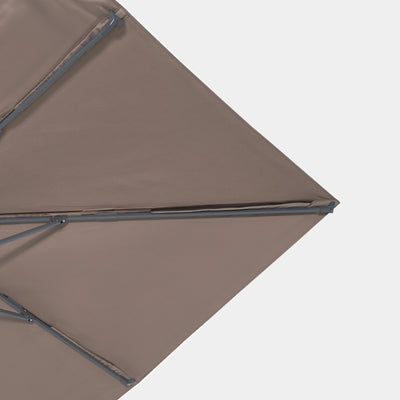 Parasol déporté anti-vent Mistral 3x4m structure gris anthracite