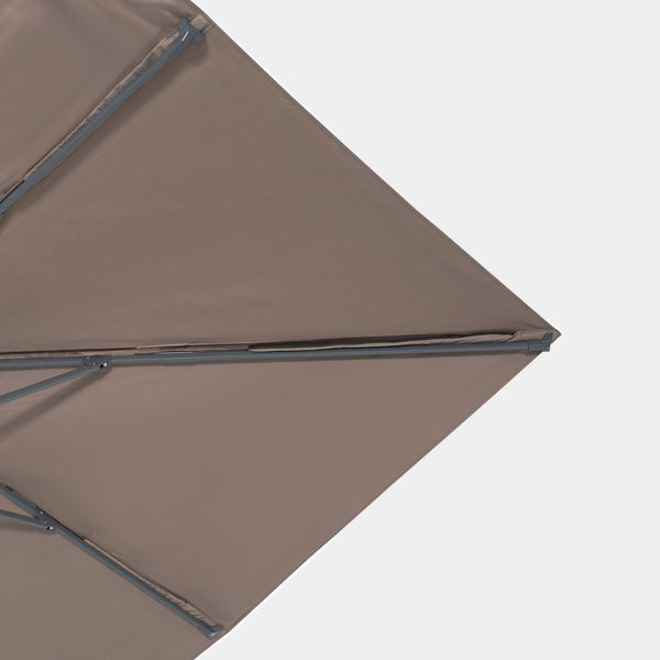 Parasol déporté anti-vent Mistral 3x4m structure gris anthracite