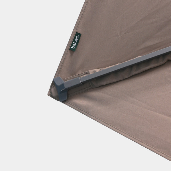 Parasol déporté anti-vent Mistral 3x4m structure gris anthracite