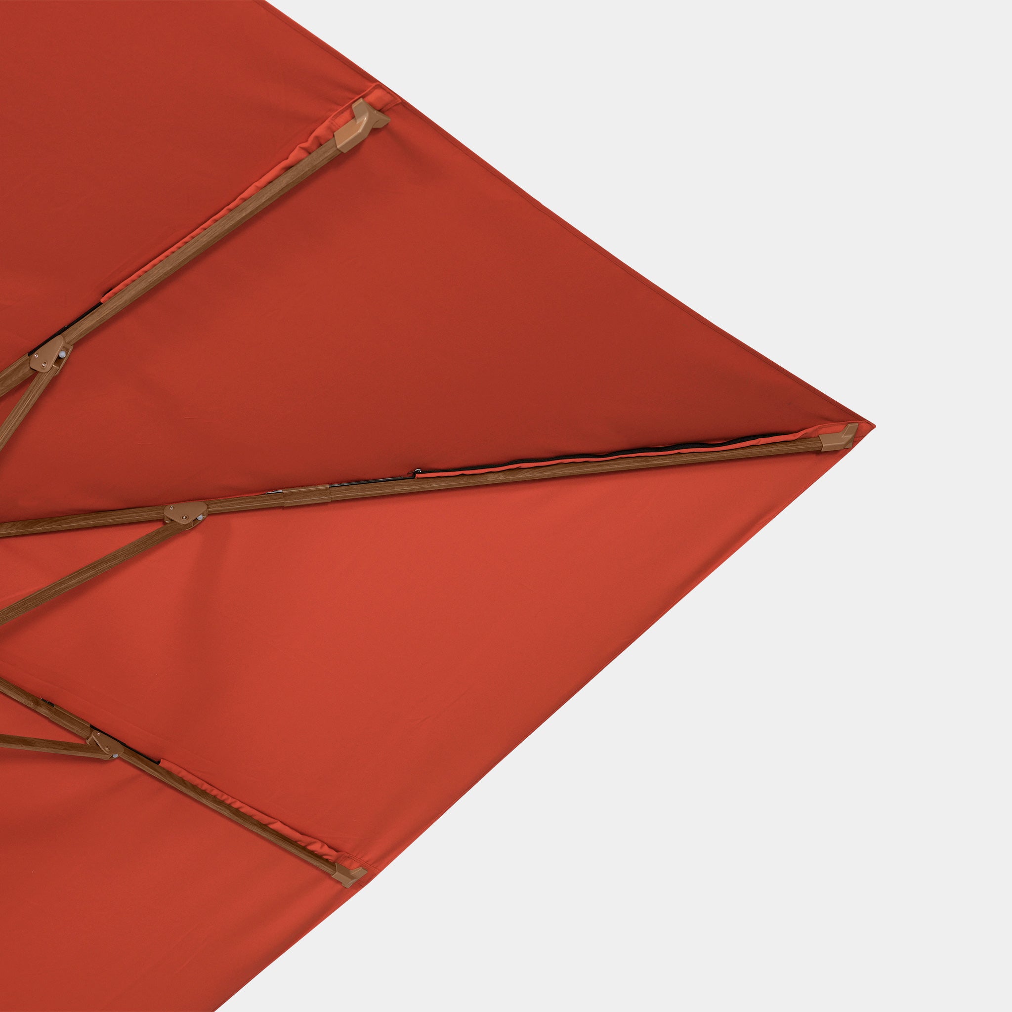Parasol déporté anti-vent Mistral 3x4m structure effet bois