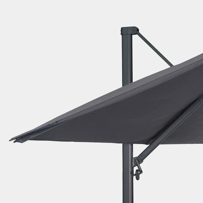Parasol déporté anti-vent Mistral 3x4m structure gris anthracite