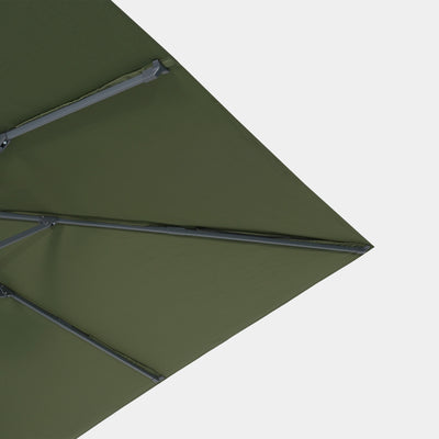 Parasol déporté anti-vent Mistral 3x4m structure gris anthracite
