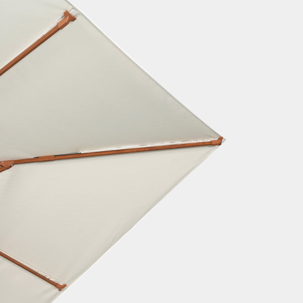 Parasol déporté anti-vent Mistral 3x4m structure effet bois