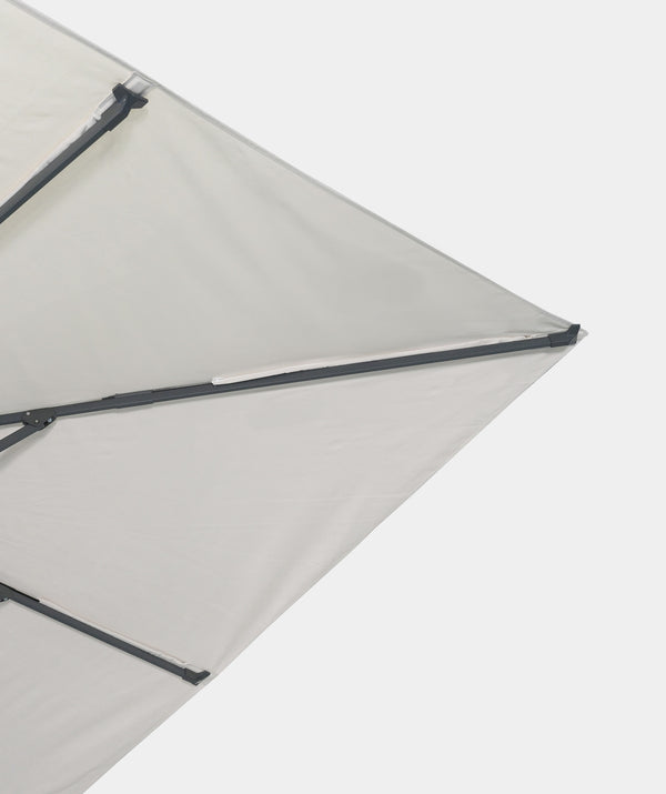 Parasol déporté anti-vent Mistral 3x4m structure gris anthracite