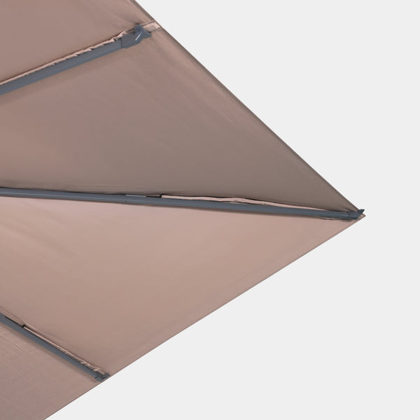 Parasol déporté anti-vent Mistral 3x4m structure gris anthracite