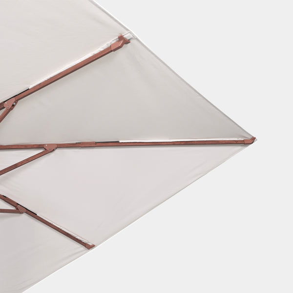 Parasol déporté anti-vent Mistral 3x4m structure effet bois