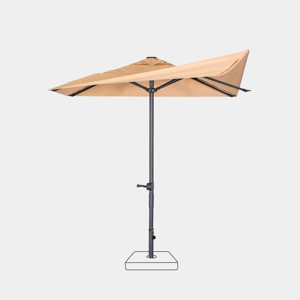 Parasol droit anti-vent Aura 2x2m