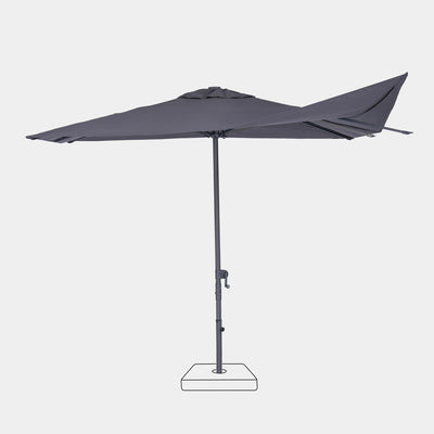 Parasol droit anti-vent Aura 3x3m