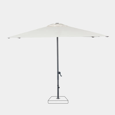 Parasol droit anti-vent Aura 3x3m