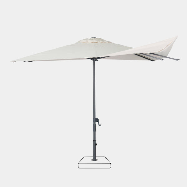 Parasol droit anti-vent Aura 3x3m