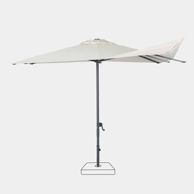Parasol droit anti-vent Aura 3x3m