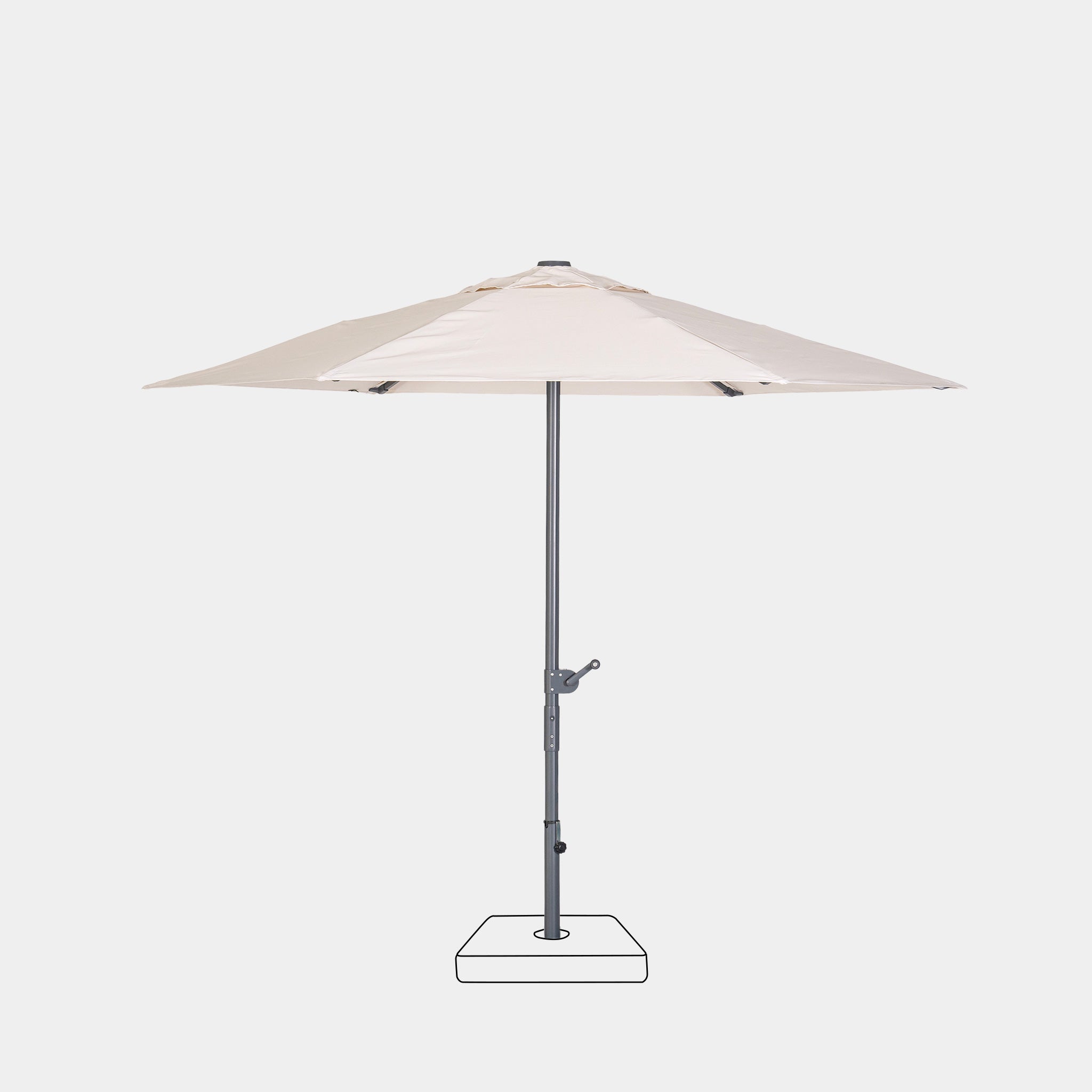 Parasol droit anti-vent Aura Ø2,75m