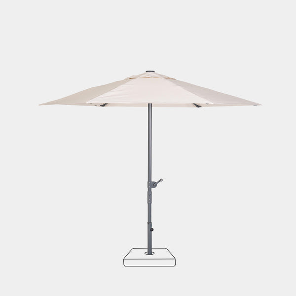 Parasol droit anti-vent Aura Ø2,75m