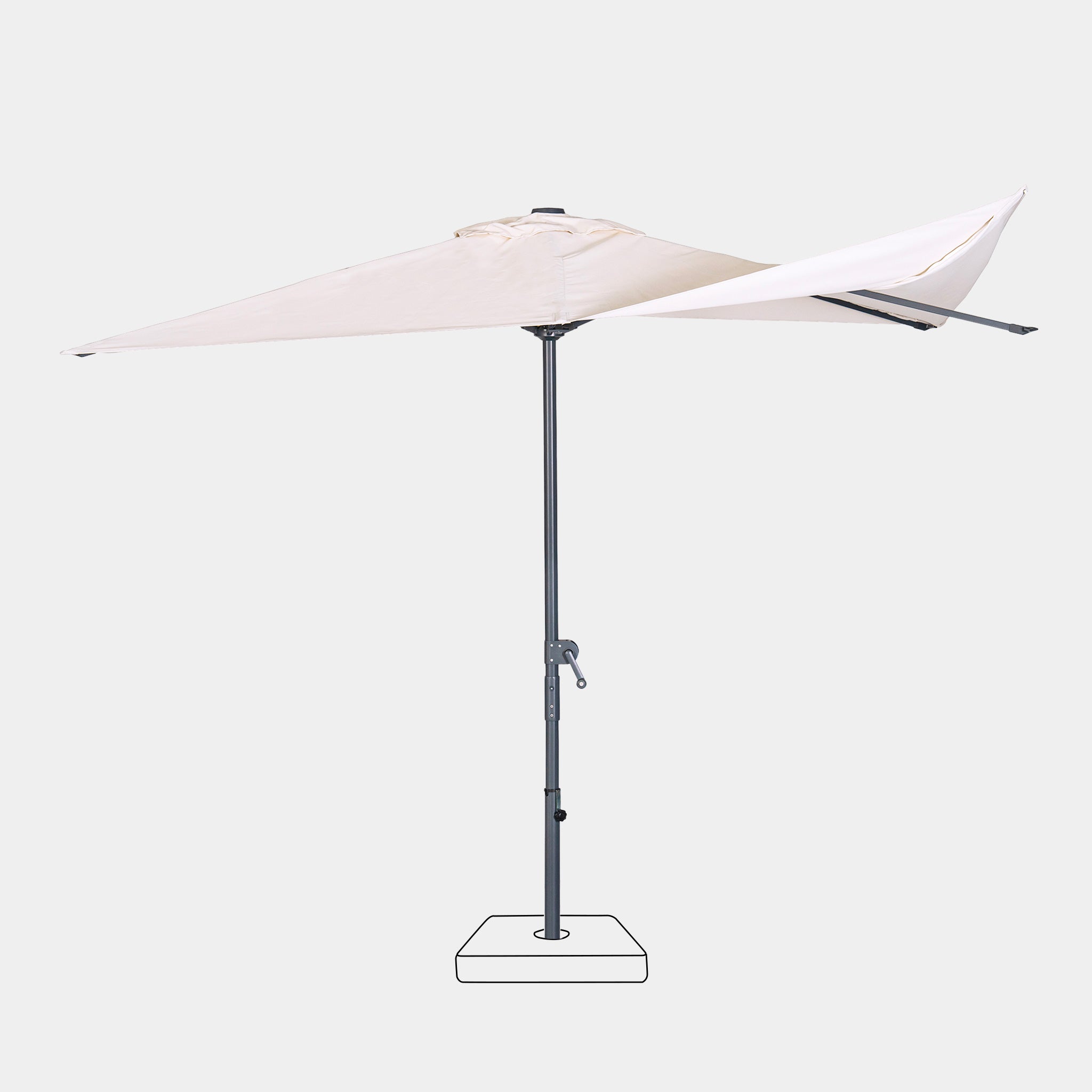 Parasol droit anti-vent Aura 3x2m