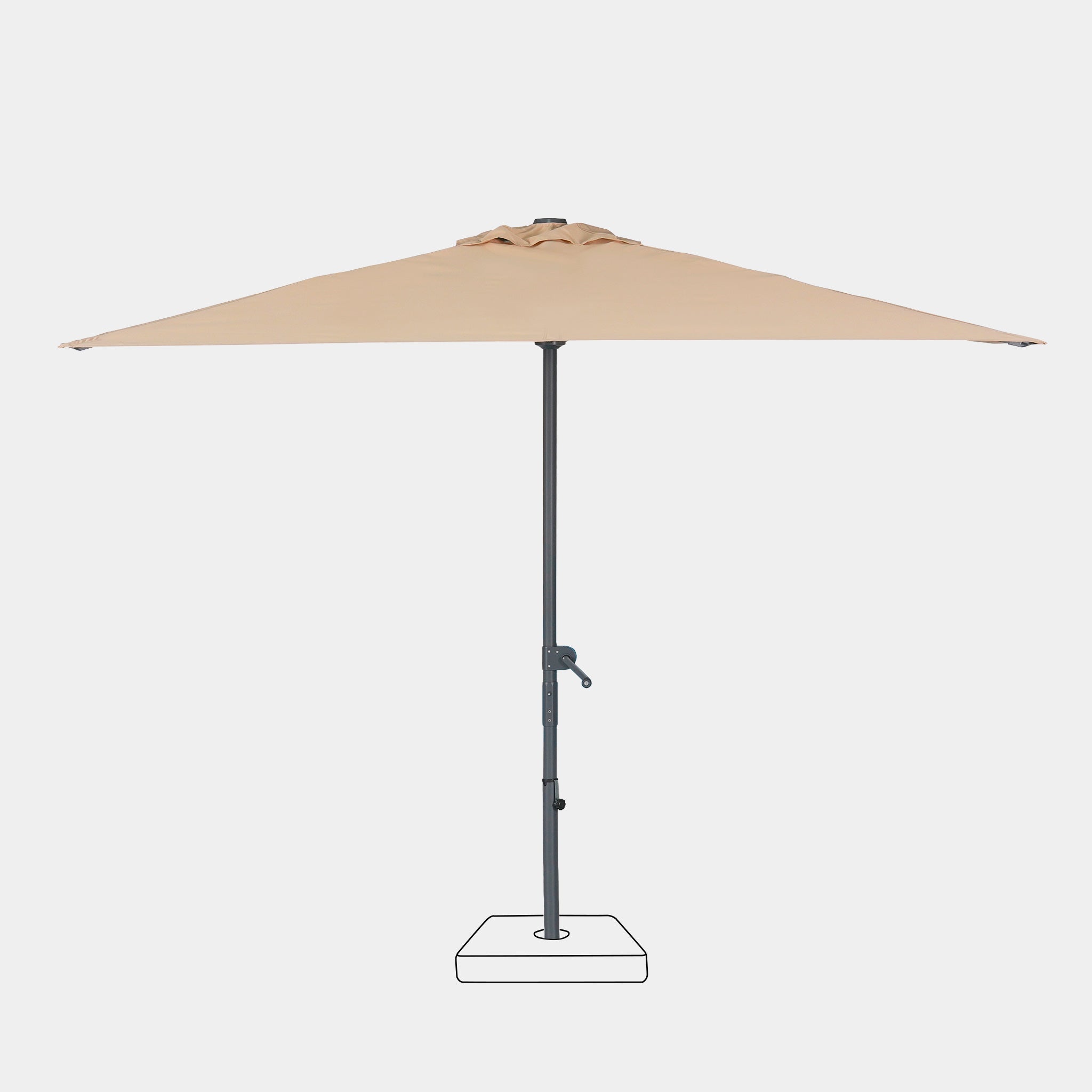 Parasol droit anti-vent Aura 3x2m