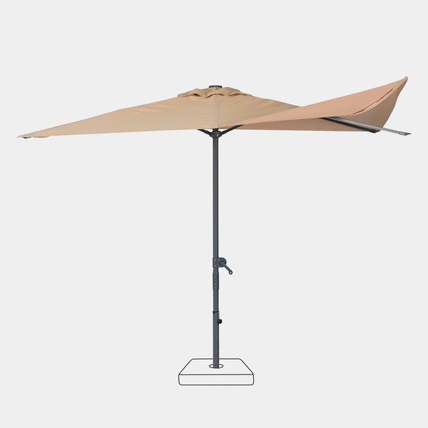 Parasol droit anti-vent Aura 3x2m
