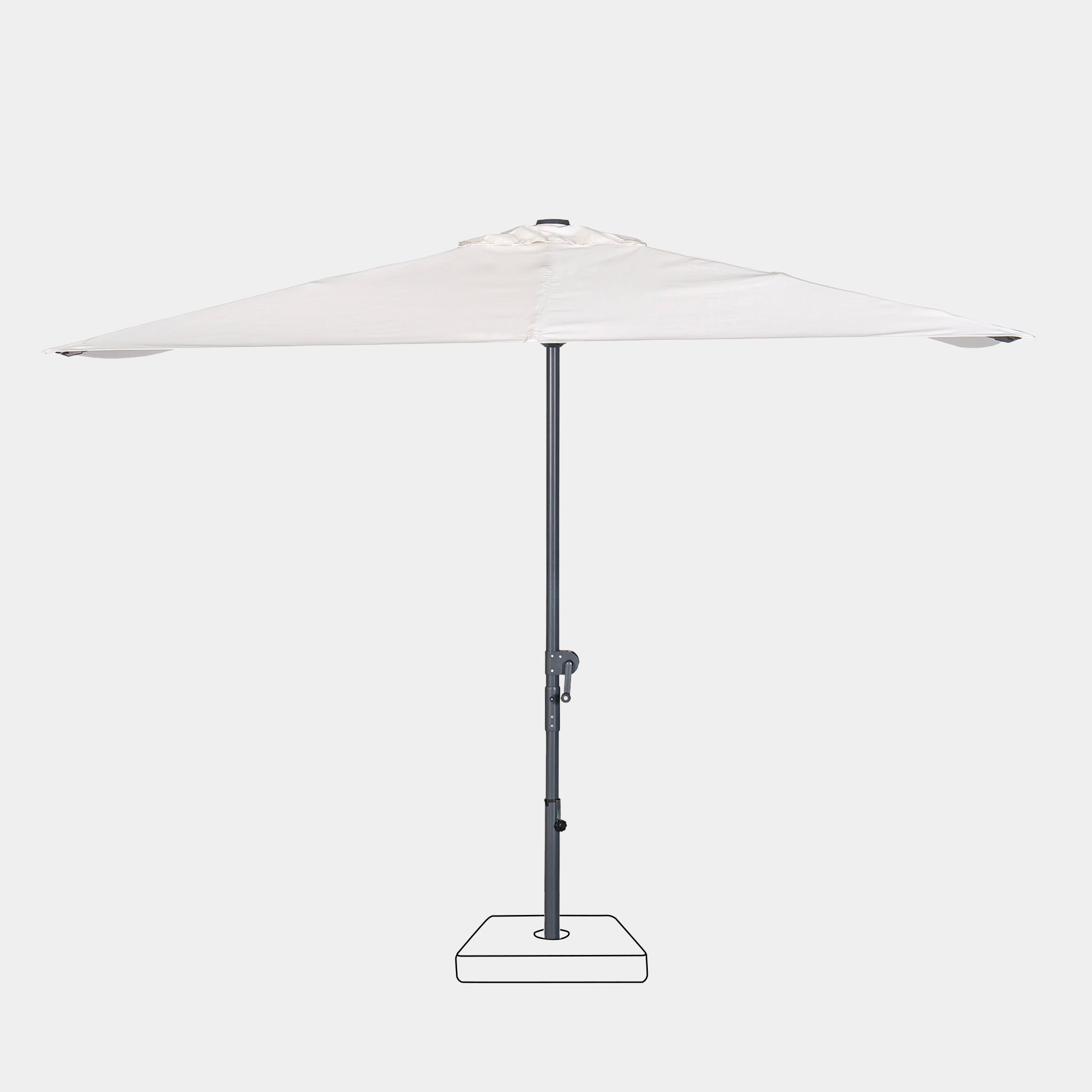 Parasol droit anti-vent Aura 3x2m