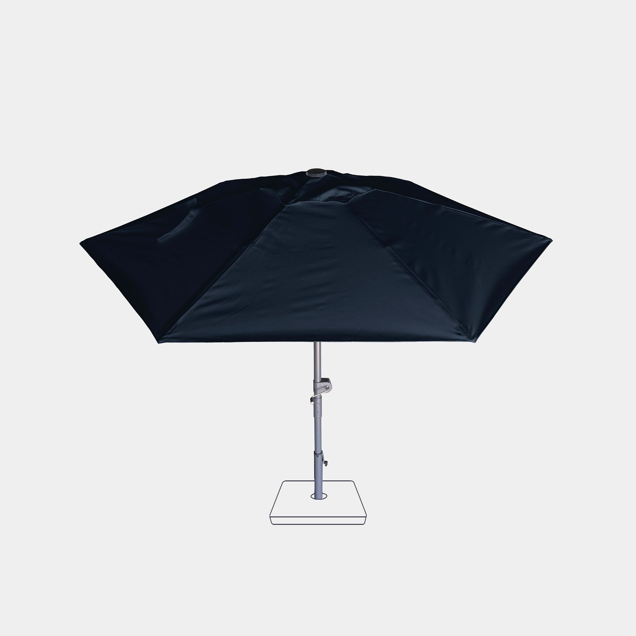 Parasol droit anti-vent Aura Ø2,75m